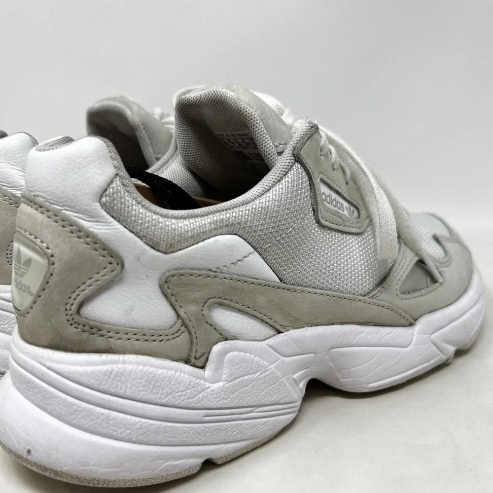 Adidas Falcon Leather/Mesh Lace-Up Sneakers white 8.5